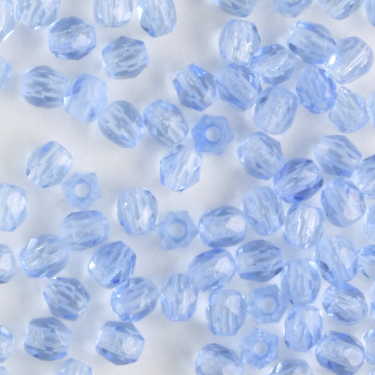 3mm Round Fire Polish Light Sapphire Blue