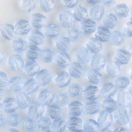 3mm Round Fire Polish Light Blue