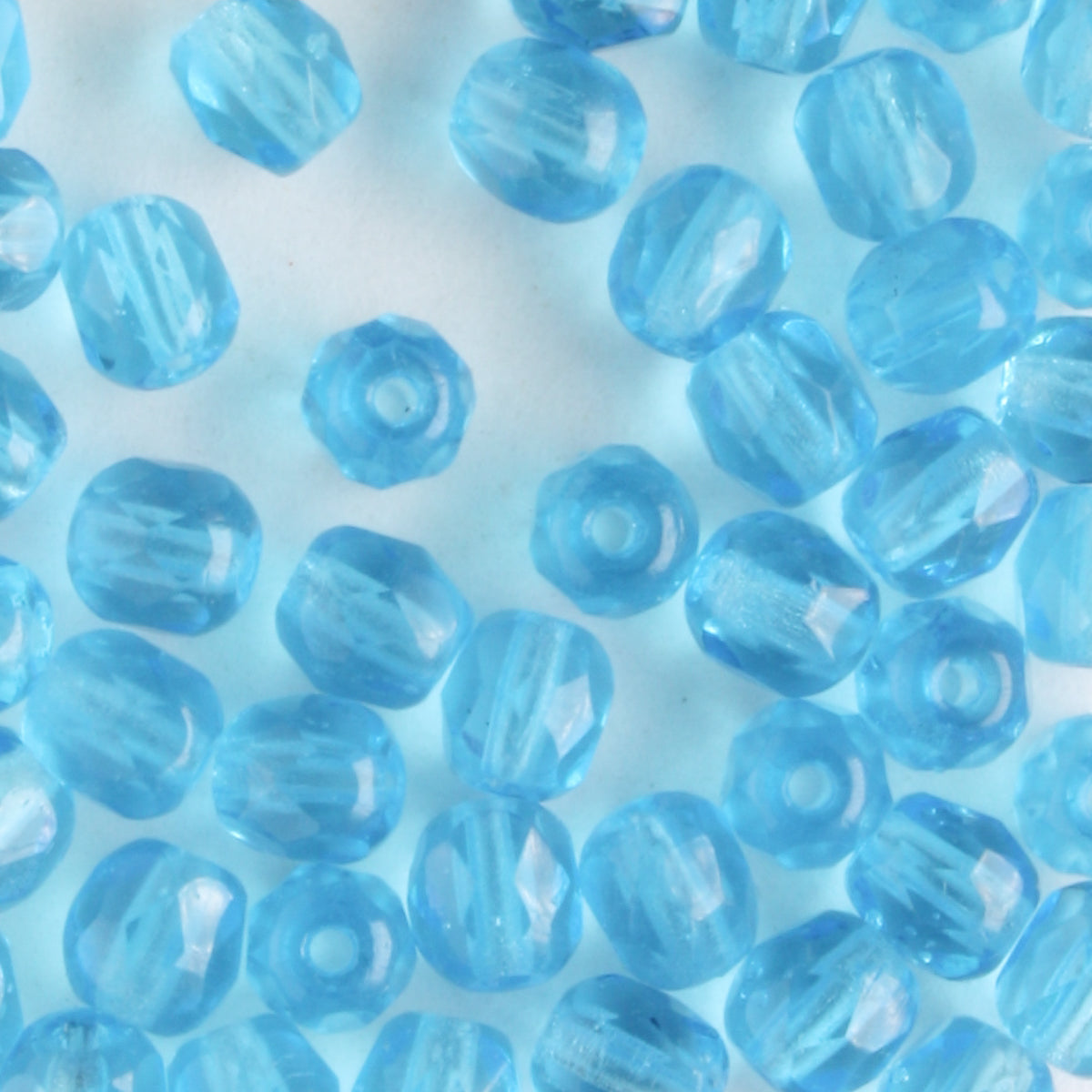 4mm Round Fire Polish Aqua