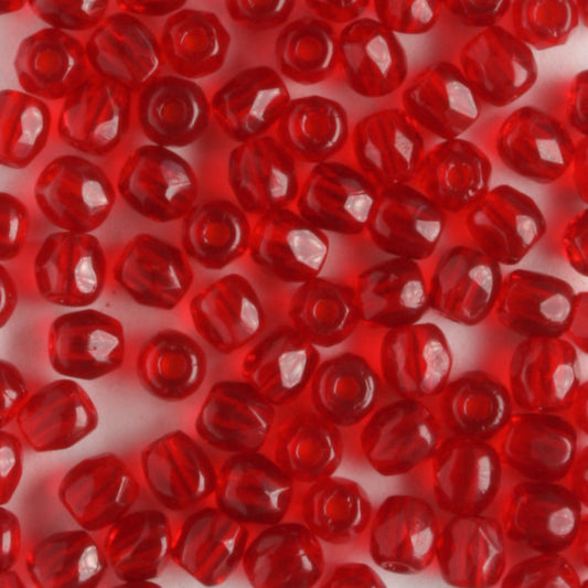 3mm Round Fire Polish Red