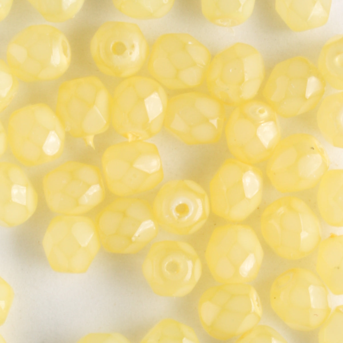 4mm Round Fire Polish Pale Yellow