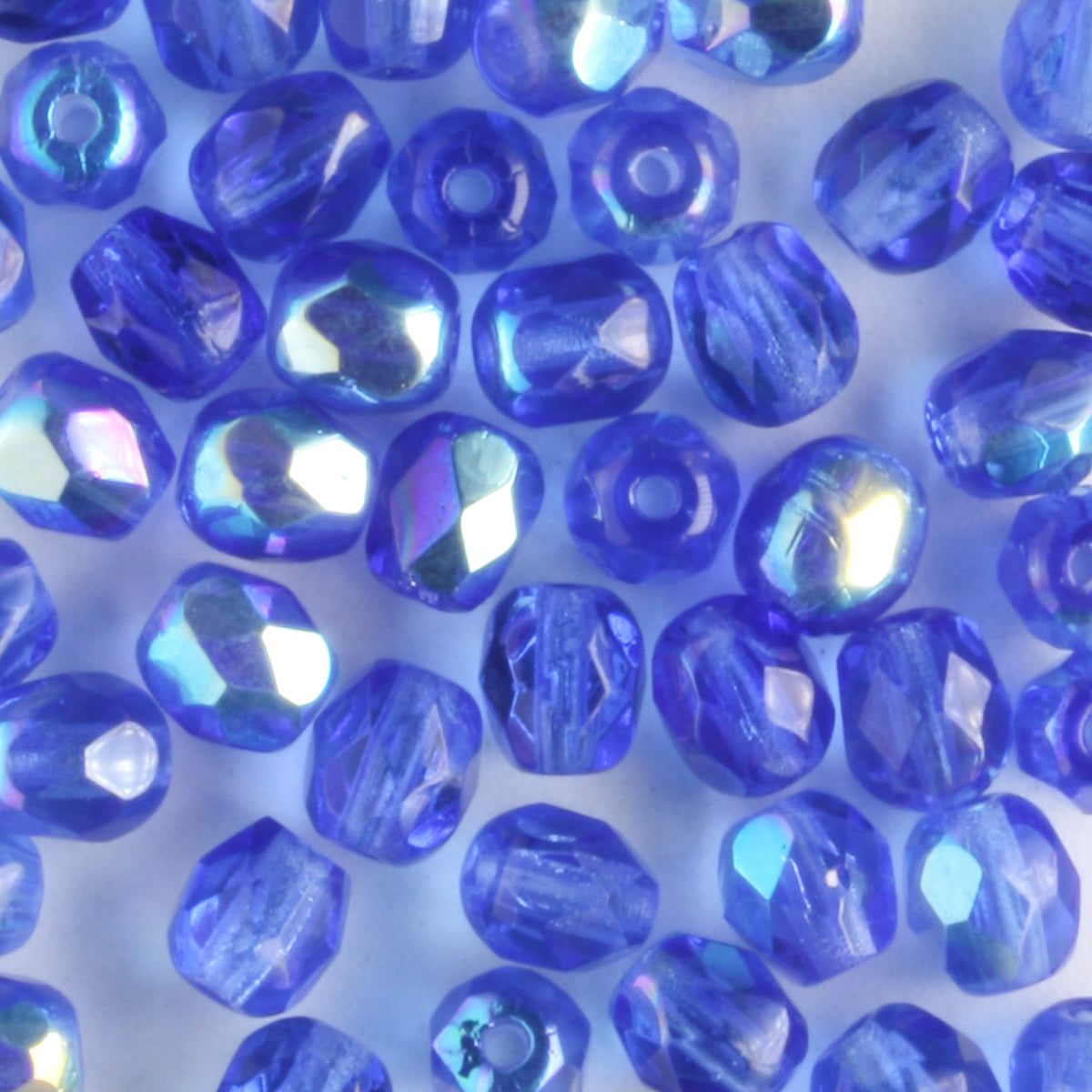 4mm Round Fire Polish Blue AB