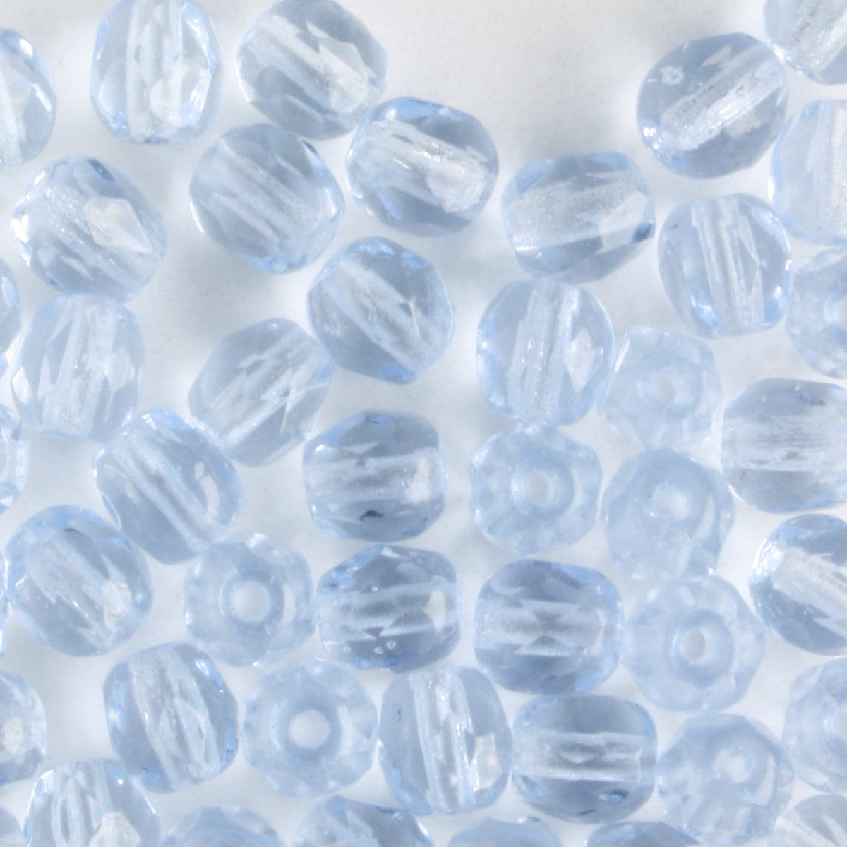4mm Round Fire Polish Light Sapphire Blue