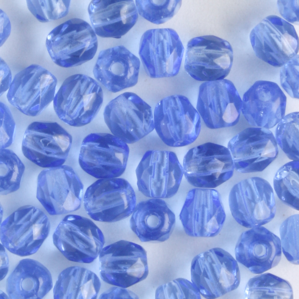 4mm Round Fire Polish Sapphire Blue
