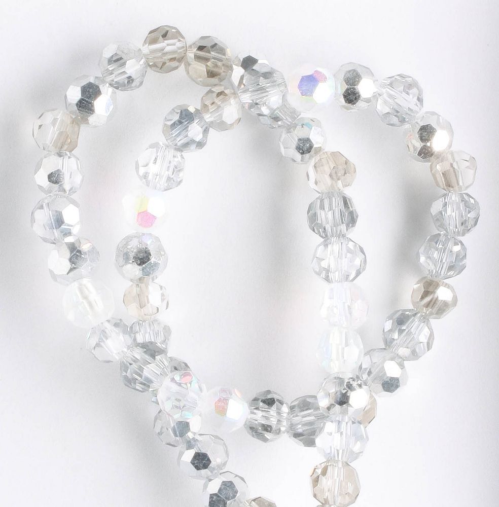 Chinese Crystal Rounds - 8" strand