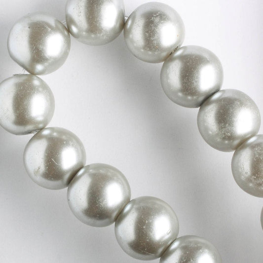 10mm Glass Pearls - 8" strand