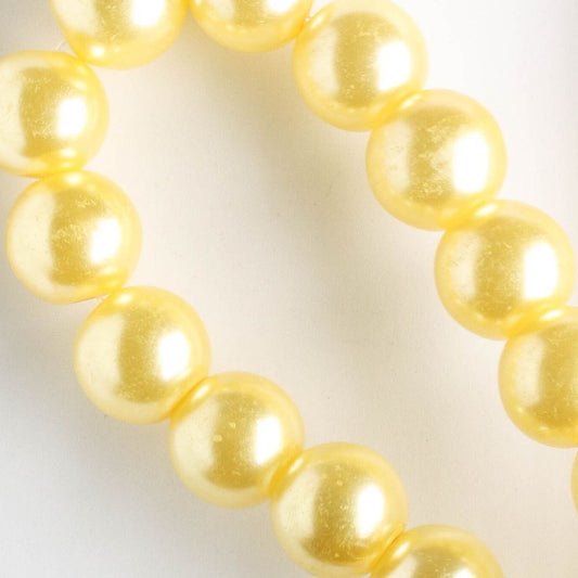 10mm Glass Pearls - 8" strand