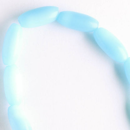 13mm x 6mm Cat's Eye Glass - 8" strand