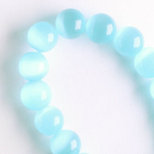 8mm Cat's Eye Glass - 8" strand