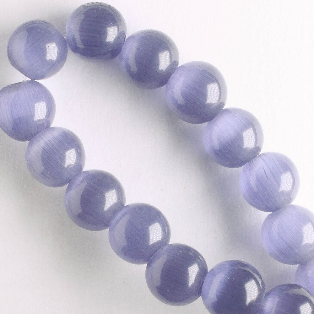 8mm Cat's Eye Glass - 8" strand