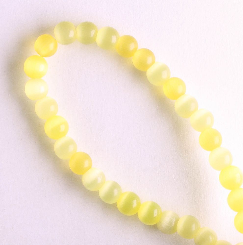 4mm Cat's Eye Glass - 8" strand