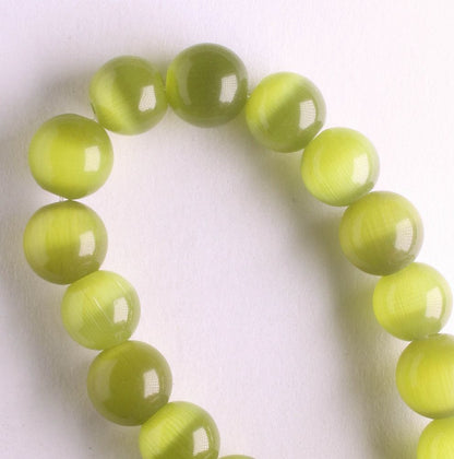 8mm Cat's Eye Glass - 8" strand
