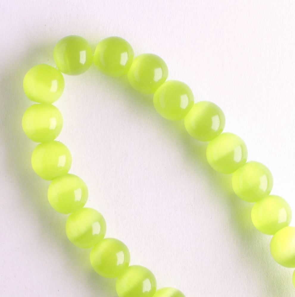 6mm Cat's Eye Glass - 8" strand