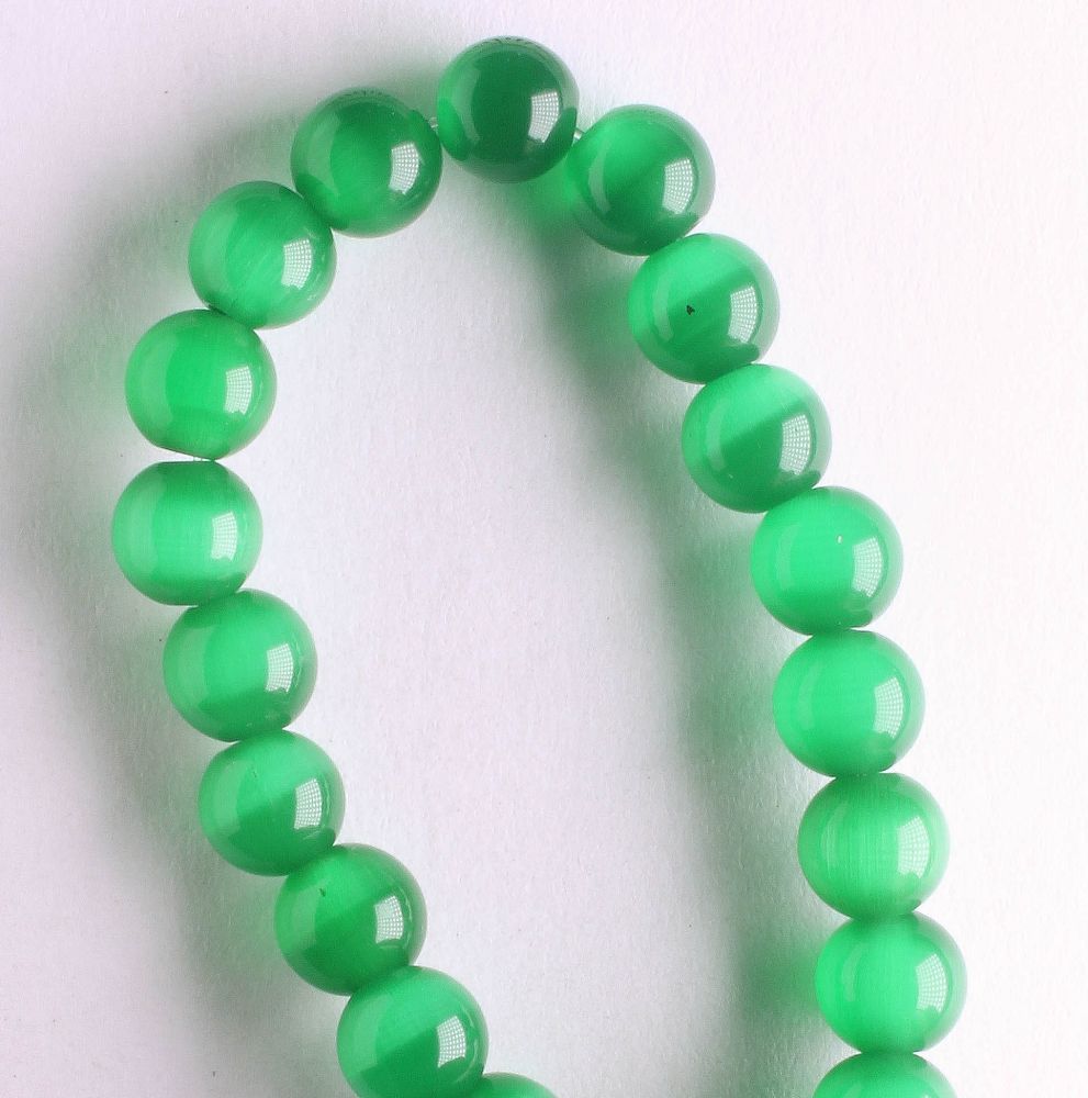 6mm Cat's Eye Glass - 8" strand