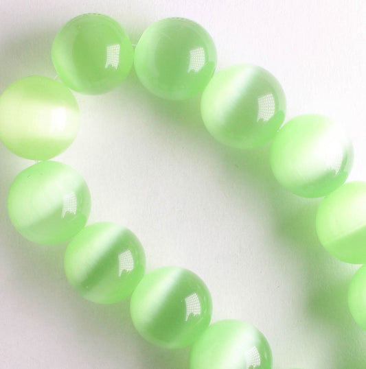 10mm Cat's Eye Glass - 8" strand