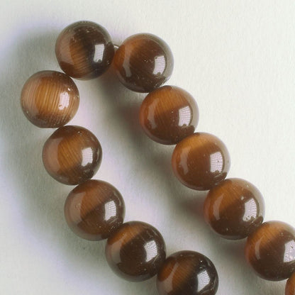 8mm Cat's Eye Glass - 8" strand