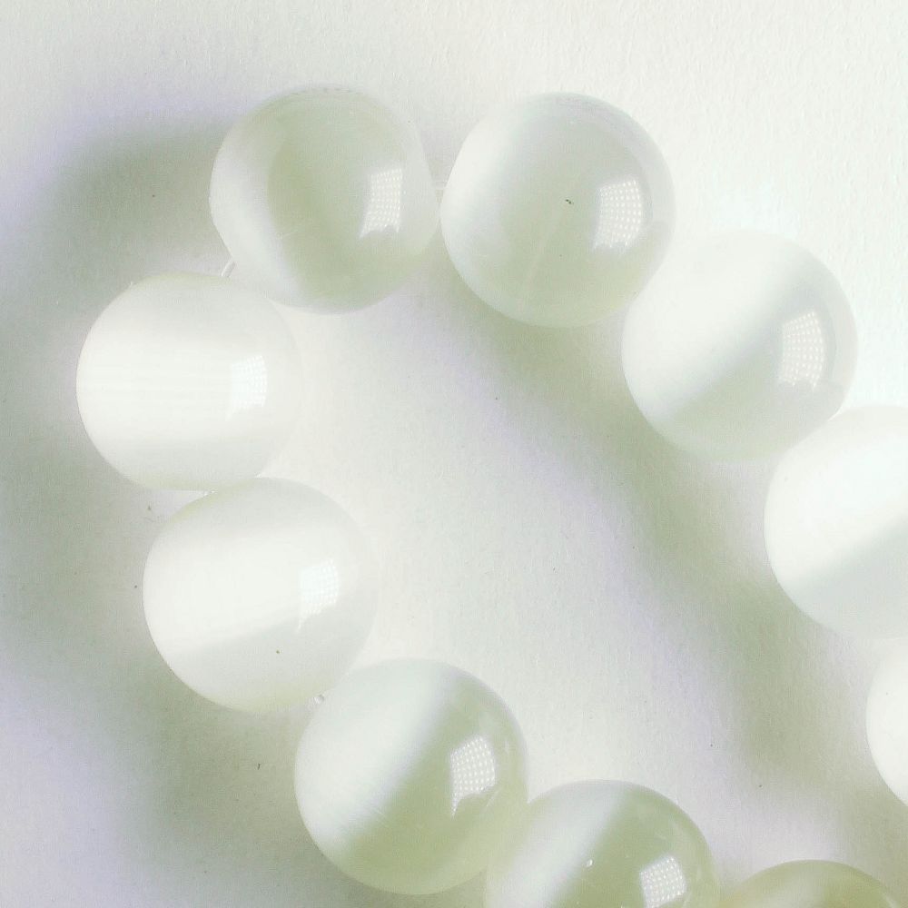 10mm Cat's Eye Glass - 8" strand