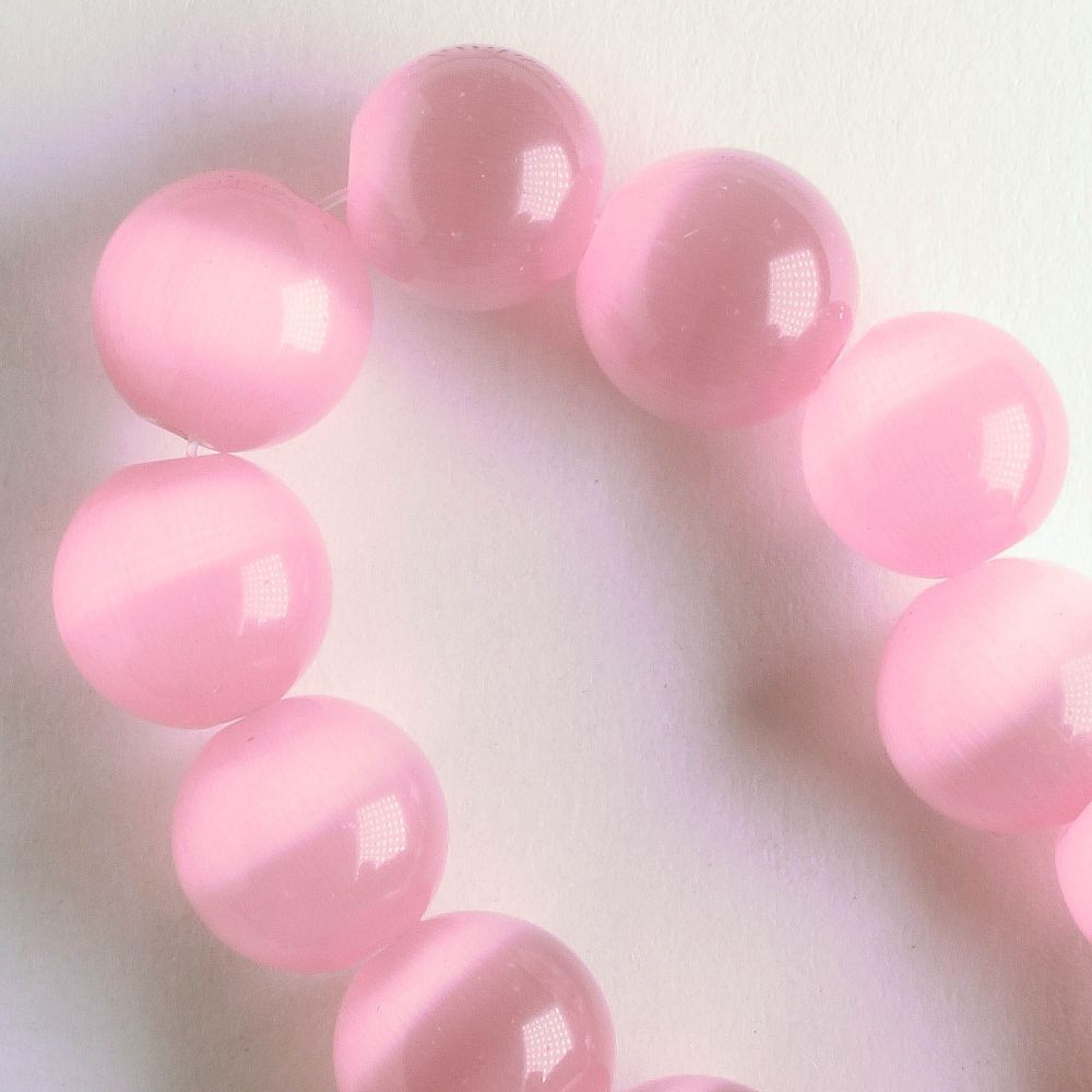 10mm Cat's Eye Glass - 8" strand