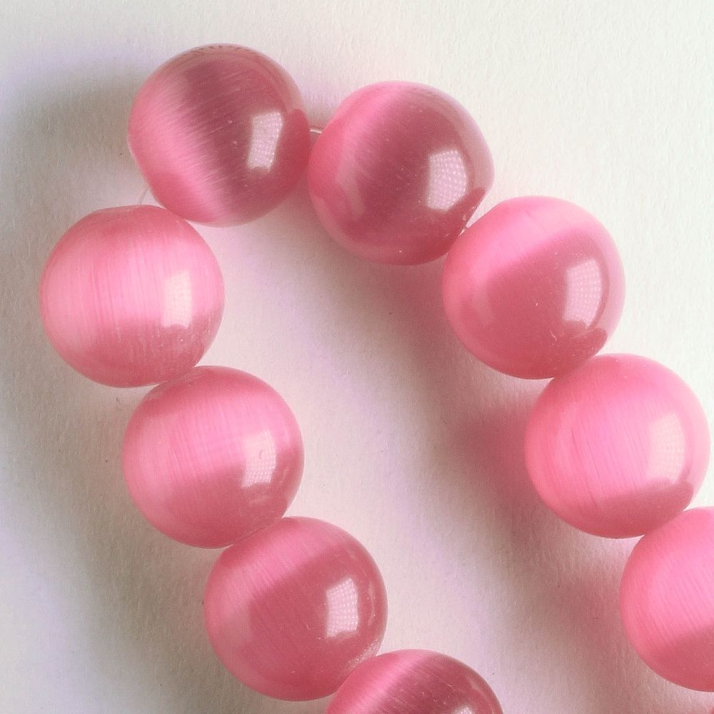10mm Cat's Eye Glass - 8" strand