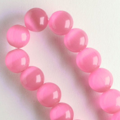 8mm Cat's Eye Glass - 8" strand