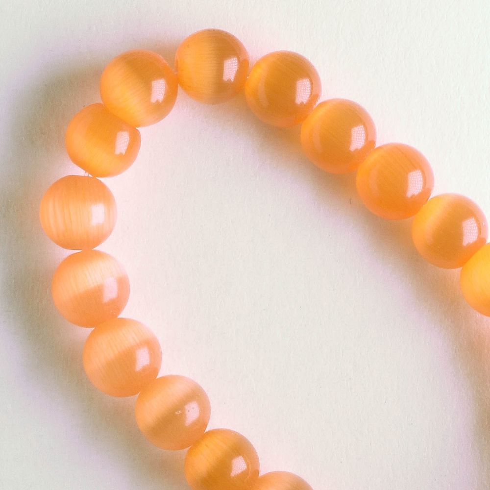 6mm Cat's Eye Glass - 8" strand