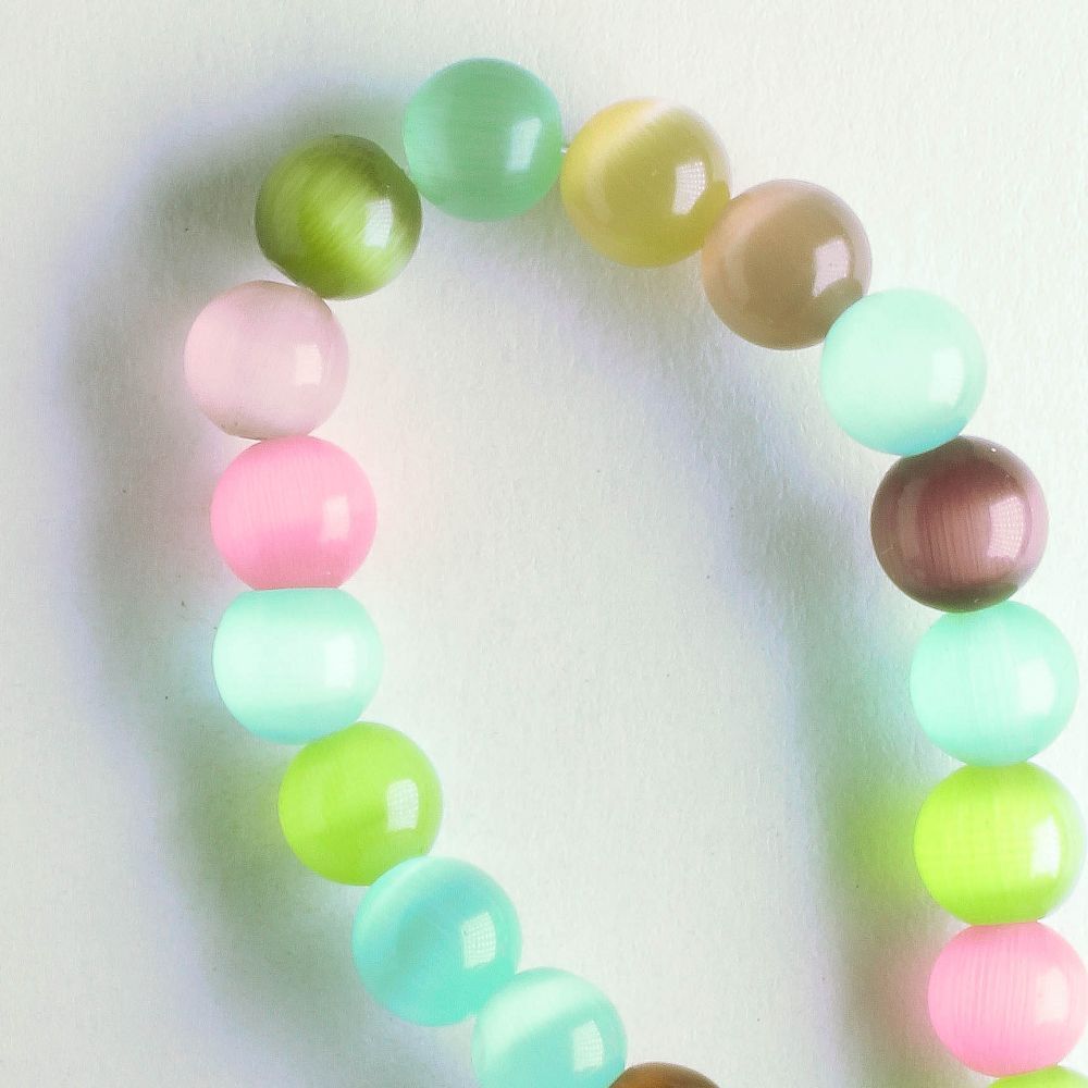 6mm Cat's Eye Glass - 8" strand