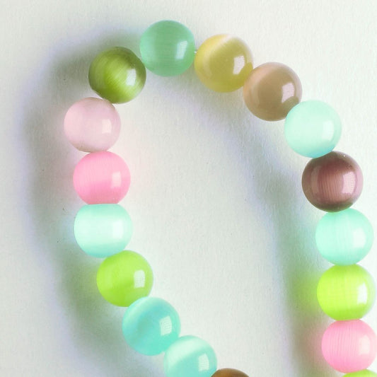 6mm Cat's Eye Glass - 8" strand