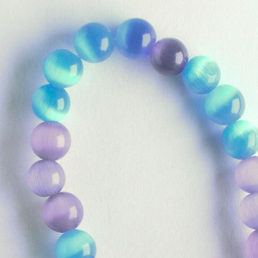 6mm Cat's Eye Glass - 8" strand