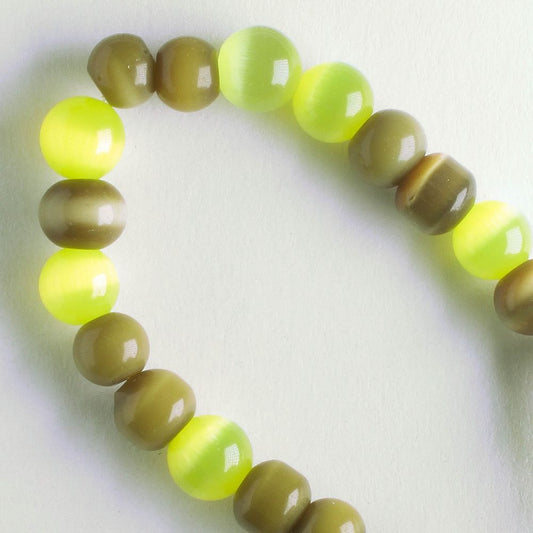 6mm Cat's Eye Glass - 8" strand