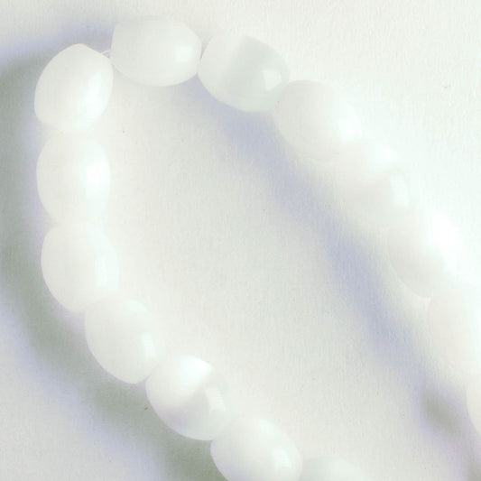 7mm x 5mm Cat's Eye Glass - 8" strand