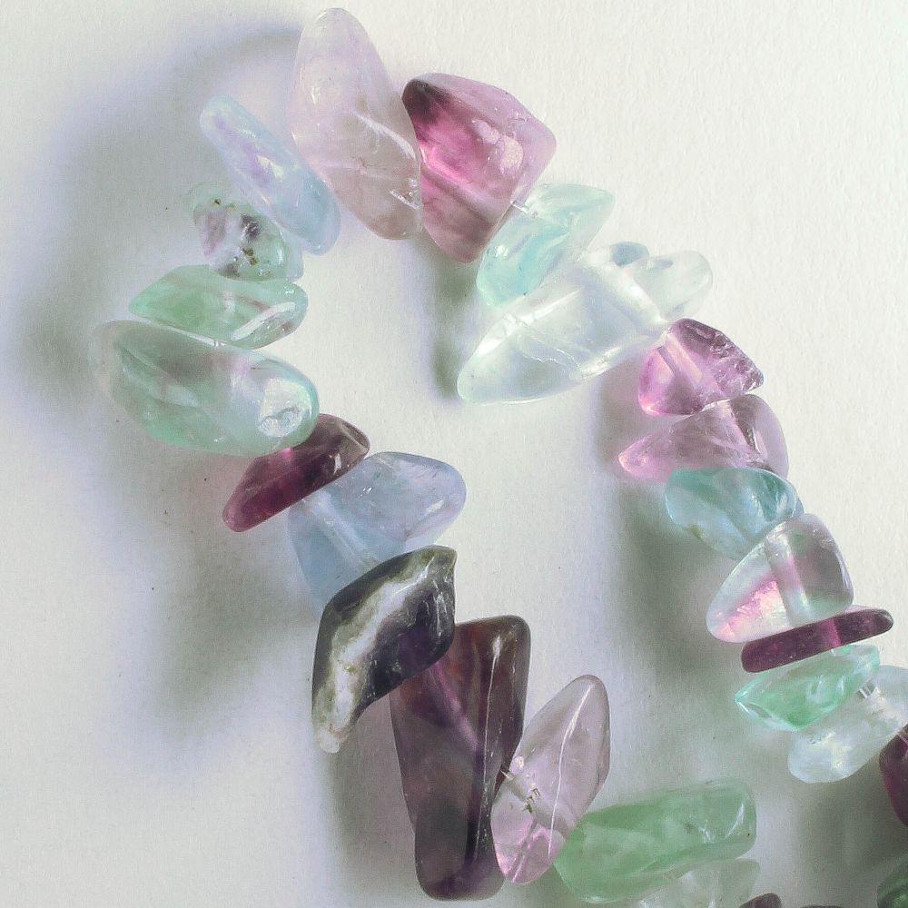 Rainbow Flourite - 8" strand