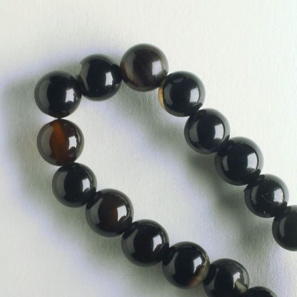 Black Agate, Dyed - 8" strand