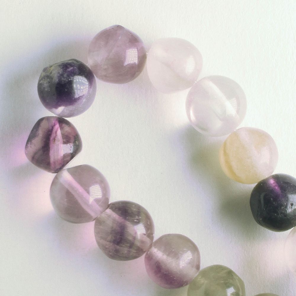 Rainbow Flourite - 8" strand