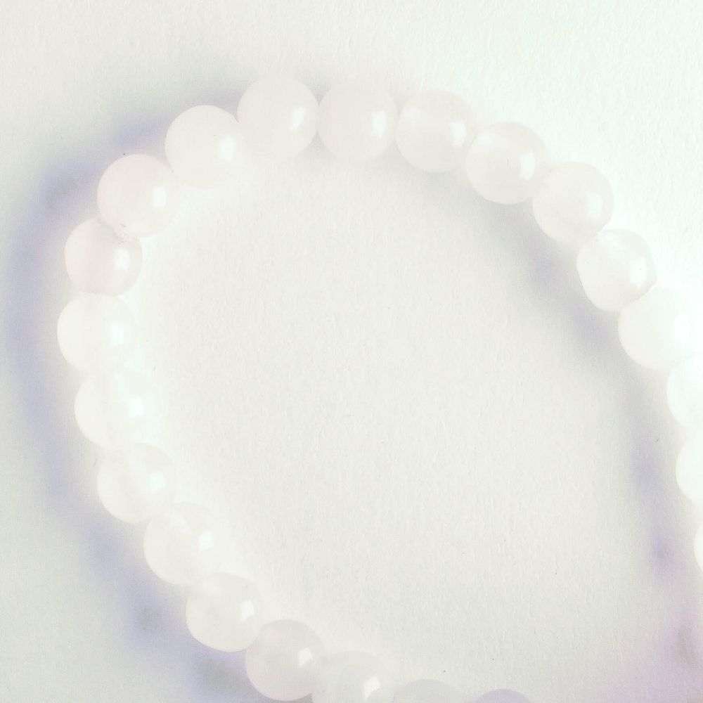Snow Quartz - 8" strand