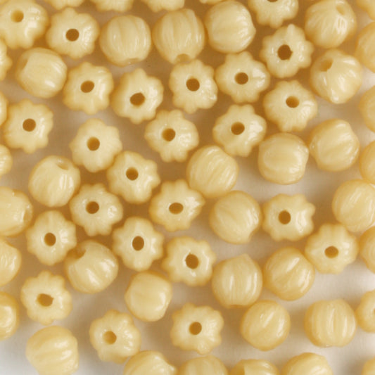3mm Melon Antique Beige - 100 beads