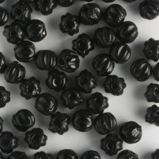 3mm Melon Jet - 100 beads