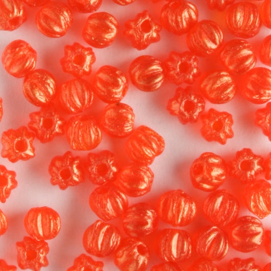 3mm Melon Sueded Gold Hyacinth - 100 beads