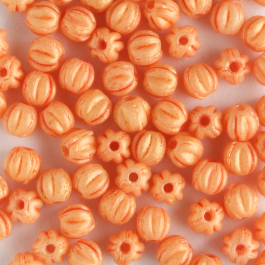 3mm Melon Pacifica Tangerine - 100 beads