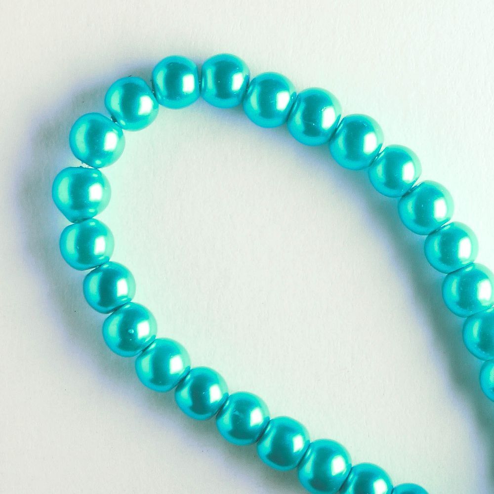 4mm Glass Pearls - 8" strand