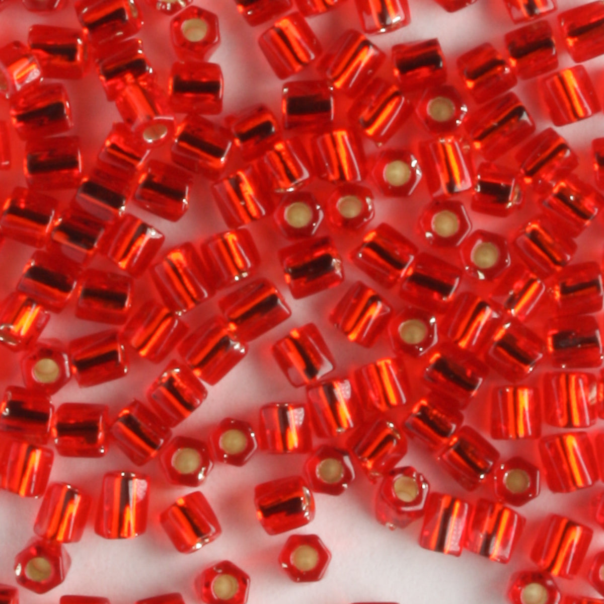 10/0 Hex Cut with a Twist Silver Lined Dark Red - 10 grams