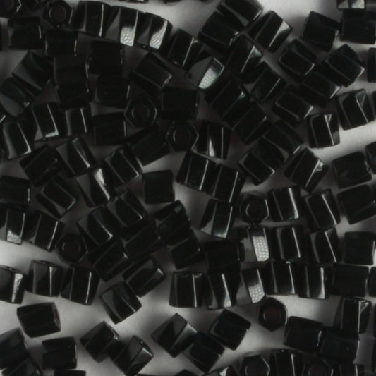 10/0 Hex Cut with a Twist Opaque Black - 10 grams