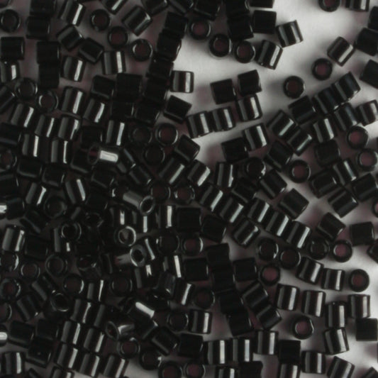 1.5mm Bugle Opaque Black - 7 grams