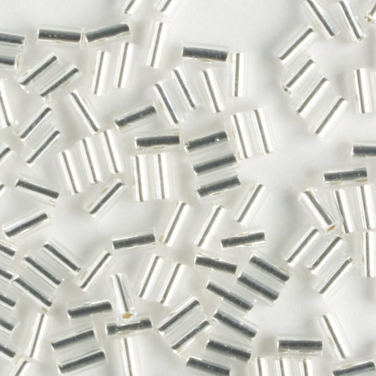 3mm Bugle Silver Lined Crystal