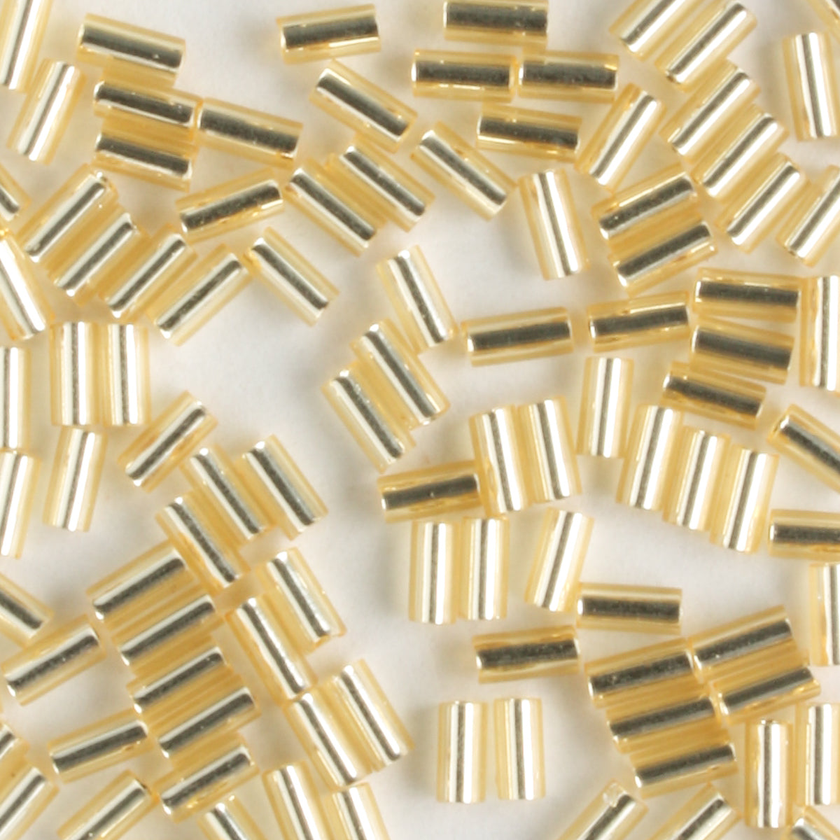3mm Bugle Silver Lined Gold