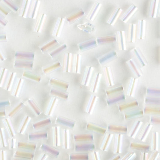 3mm Bugle Transparent Crystal AB