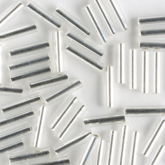 6mm Bugle Silver Lined Crystal