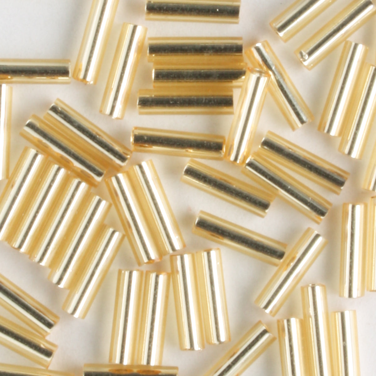 6mm Bugle Silver Lined Gold