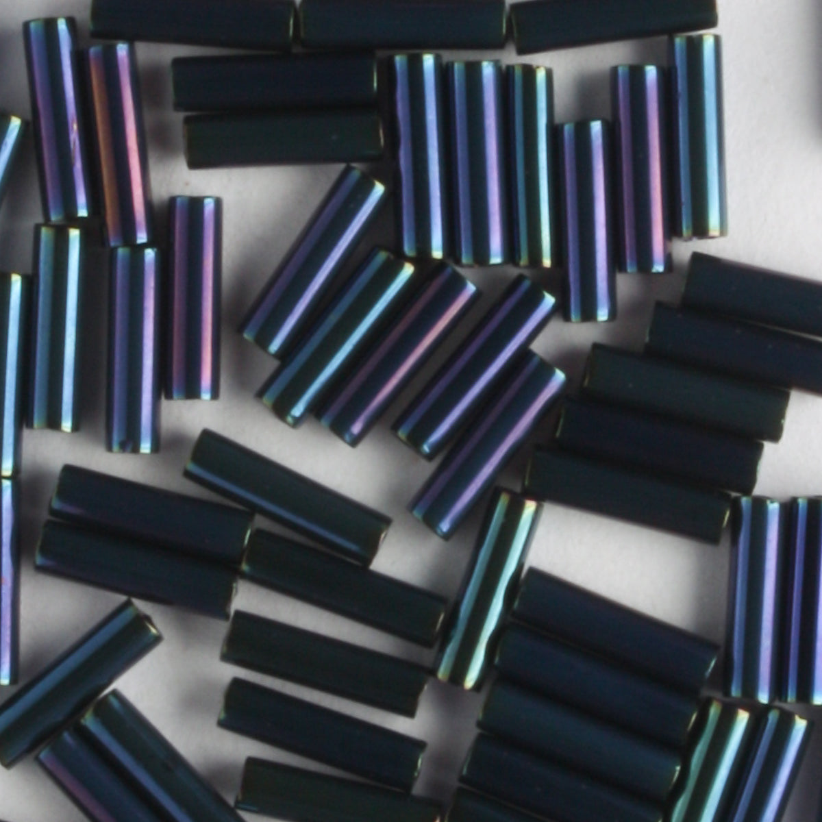 6mm Bugle Metallic Dark Blue Iris