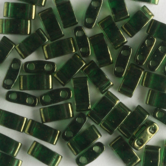 Half Tila Luster Moss Green Gold