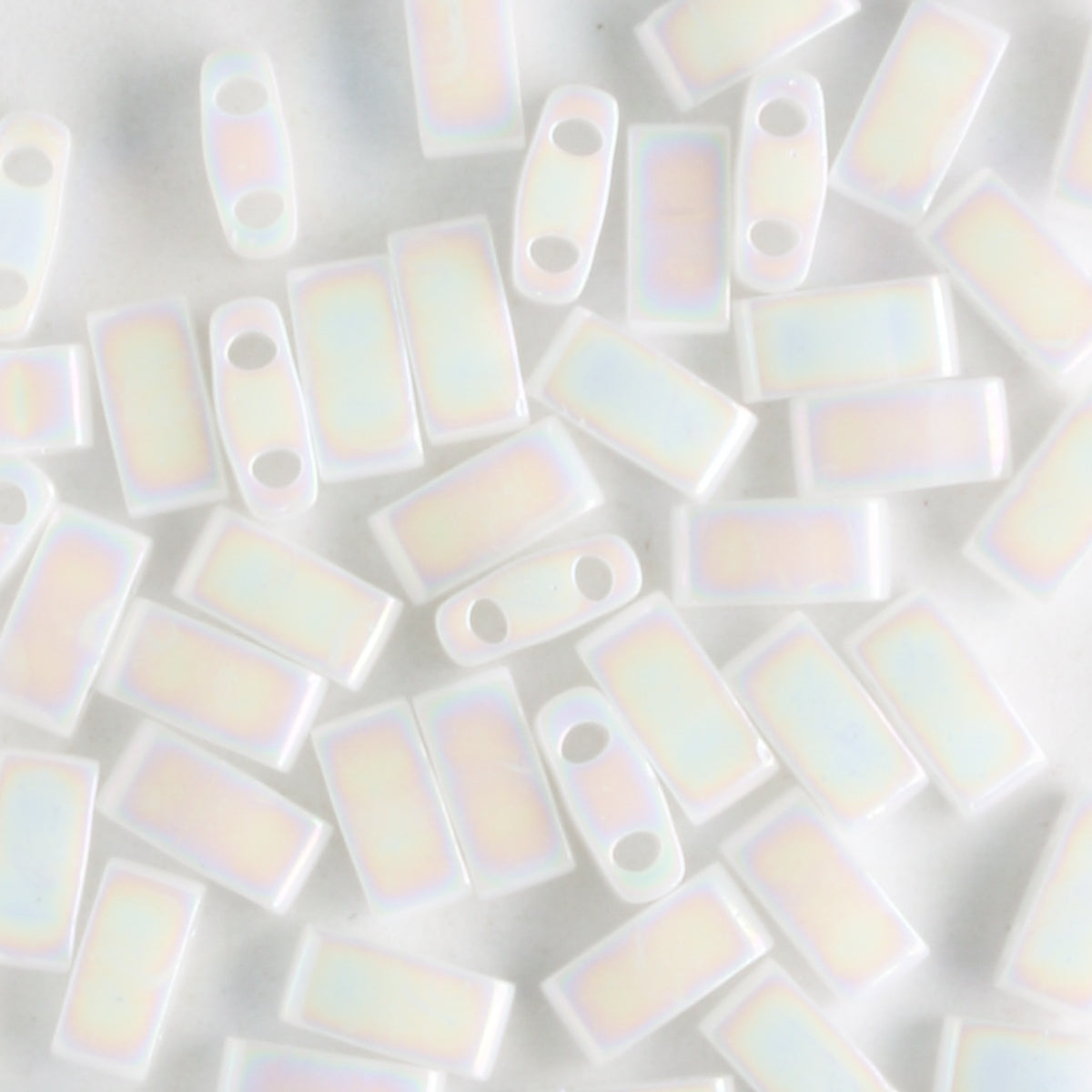 Half Tila Opaque Rainbow White